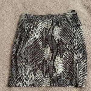 Snake Print Skirt